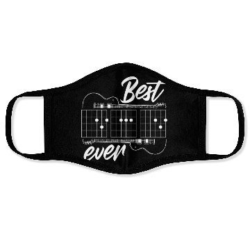Discover Best Dad Ever - Funny Daddy Guitar Player Musician Face Masks