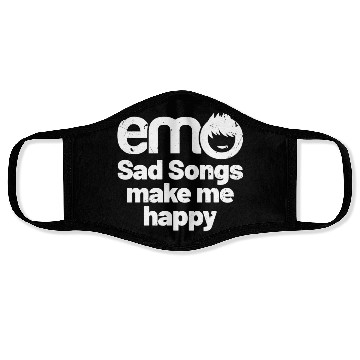 Discover emo - Sad songs make me Happy | Emo clothes | Emoc Face Masks