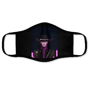 Discover Goth Synthwave Outrun Goth Cowboy Face Masks