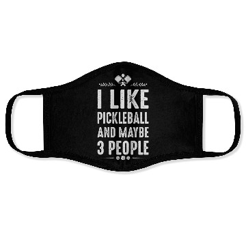 Discover I like pickleball Face Masks