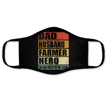 Discover Dad Husband Farmer Hero Face Masks