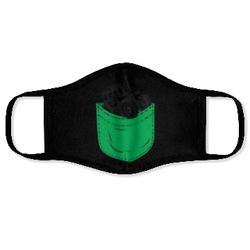 Discover Farming Farmer Pocket Tractor Face Masks