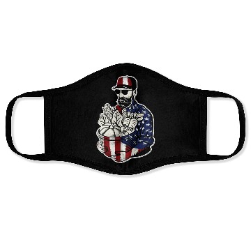 Discover Farming Farmer American Flag Us Face Masks