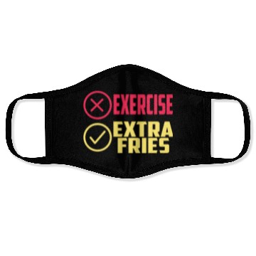 Discover Exercise Extra Fries Gym Workout Chips Face Masks
