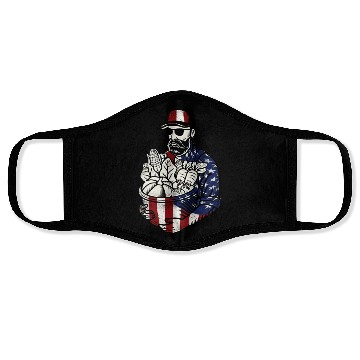 Discover Farming Farmer American Flag Us Face Masks