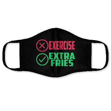 Discover Exercise Extra Fries Gym Workout Chips Face Masks