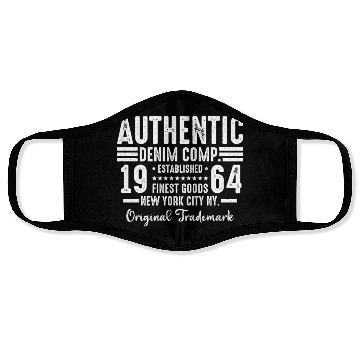 Discover New York City Born In 1964 Vintage Birthday Face Masks