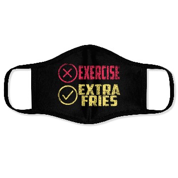 Discover Exercise Extra Fries Chips Workout Gym Face Masks