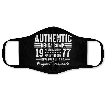 Discover New York City Born In 1977 Vintage Birthday Face Masks