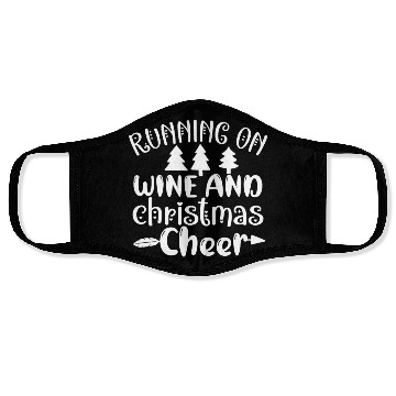 Discover Running on Wine And Christmas Cheer Face Masks