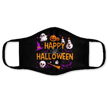 Discover Pumpkin Lantern Skull Ghost Happy Halloween Face Masks