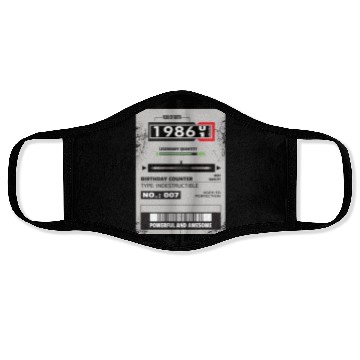 Discover electricity meter birthday 1986 electrician gift Face Masks