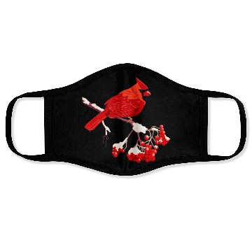 Discover Awesome Red Cardinal Birds Gift Nature Lover Funny Face Masks