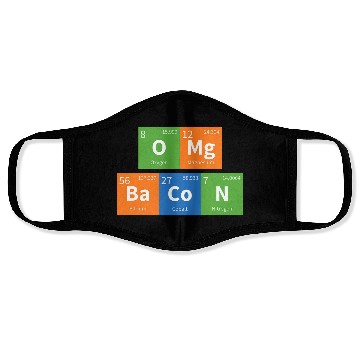 Discover OMG Bacon Science Periodic Table Face Masks