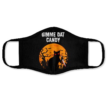 Discover Gimme Dat Candy Creepy Cat Spooky Halloween Face Masks