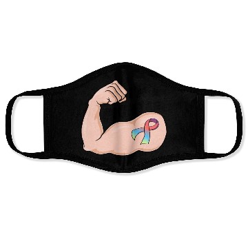 Discover Pride month - Rainbow ribbon Face Masks