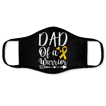 Discover dad Of A Warrior Childhood Cancer Awareness Suppor Face Masks