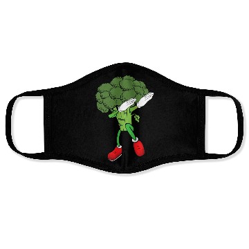 Discover Cute Funny Dancing Broccoli Veggie Lover Face Masks