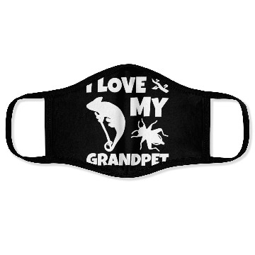 Discover I Love My Grandpet Chameleon Face Masks
