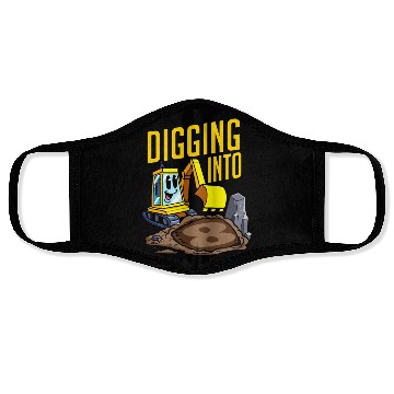 Discover Excavator Driver Digging Into 8 Birthday Excavator Face Masks