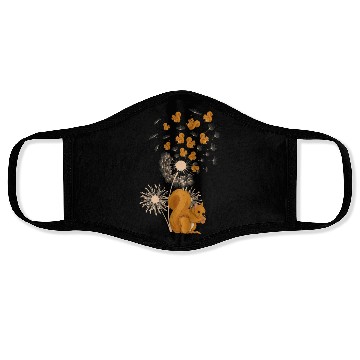Discover Forest Squirrel Lover Dandelion Nature Funny Face Masks