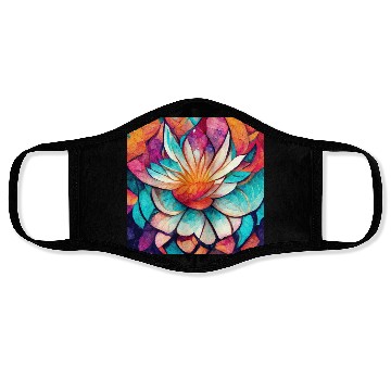 Discover Colorful mandala flower version 3 Face Masks