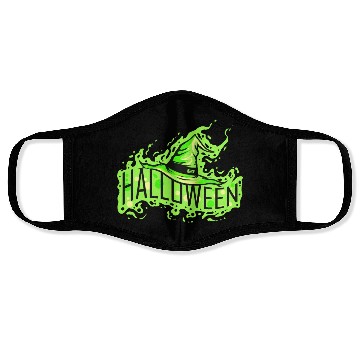 Discover Green Witch Hat Costume For Halloween Face Masks