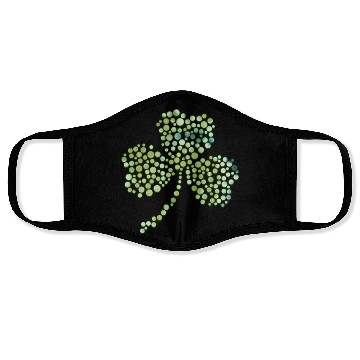 Discover Green tie dye shamrock dots Face Masks
