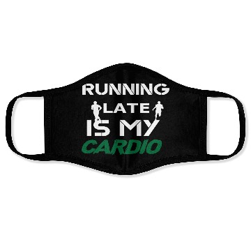 Discover Running Lover Quote Cardio Exercise Face Masks