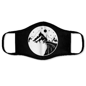 Discover Wolf on the Mountain Face Masks