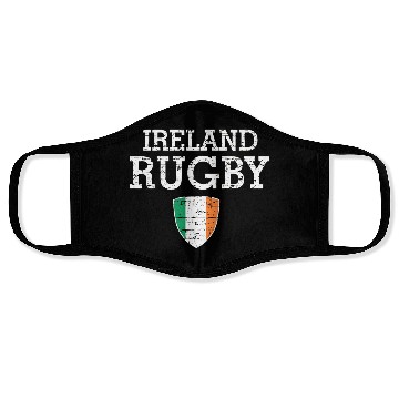 Discover Irish Flag Rugby Grunge Style T Face Masks