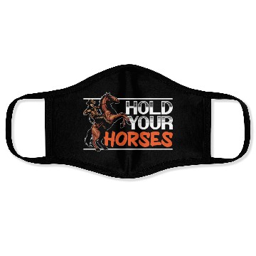 Discover Hold Your Horses Western Rodeo Riding Cowboy Face Masks