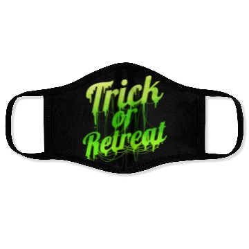 Discover Green Spiderweb Letter Trick Or Retreat Halloween Face Masks