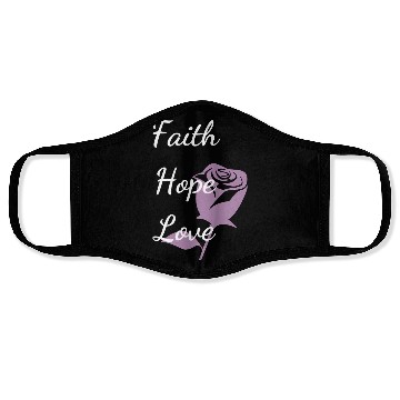 Discover Faith Hope Love with a Rose Face Masks