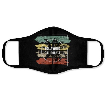 Discover Hollywood California Vacation Souvenir Face Masks