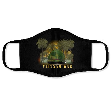 Discover Vietnam Era Helmet Cover - Band - Front - War is H Face Masks