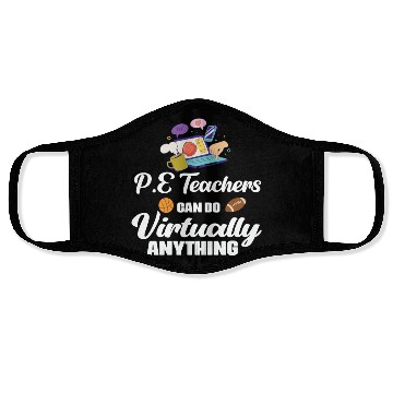 Discover PE Teachers Virtual Phys Ed Physical Education Face Masks