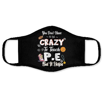 Discover Teach PE Phys Ed Physical Education Teacher Face Masks