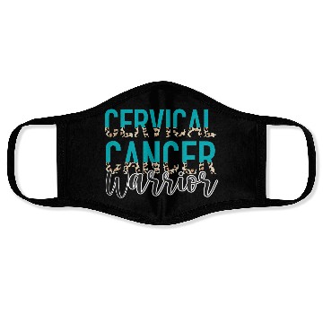 Discover Cervical Cancer Awareness Month Warrior Teal White Face Masks