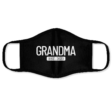 Discover Grandma Est. 2023 New Grandparent Gift Women's Face Masks