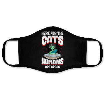 Discover Alien Cat Abductor Halloween Humorous Trick Face Masks