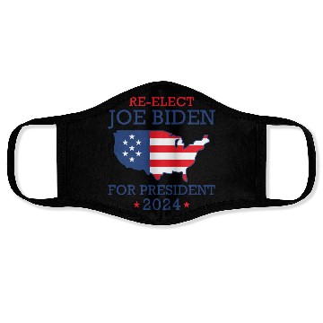 Discover Re-Elect Joe Biden For President 2024 Face Masks