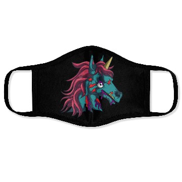 Discover Zombiecorn Zombie Unicorn Goth Gothic Halloween Face Masks