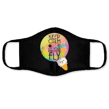 Discover Fly to The Imagination Cute Design Positive Quote Face Masks