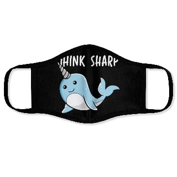 Discover Think Sharp Narwhal Unicorn Of The Sea Animal Face Masks