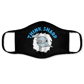 Discover Think Sharp Narwhal Unicorn Of The Sea Animal Face Masks