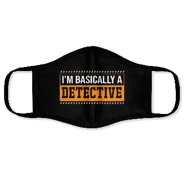 Discover True Crime Fan Im Basically A Detective Face Masks