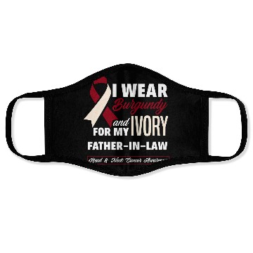 Discover I Wear Burgundy Ivory For Father In Law Head Neck Face Masks