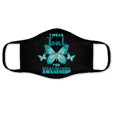 Discover I Wear Teal For Scleroderma Awareness Face Masks