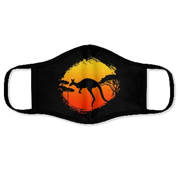 Discover Kangaroo Australia Animal Aussie Nature Australian Face Masks